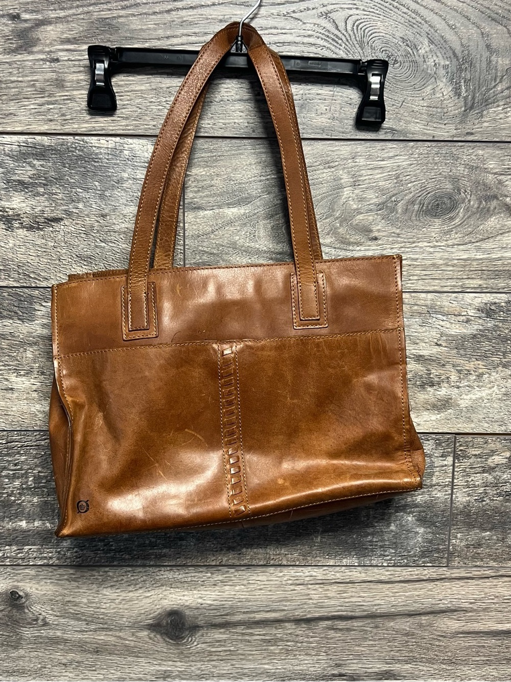 Born Brown Leather Tote Bag Shoulder Purse Distressed Carryall Handbag
